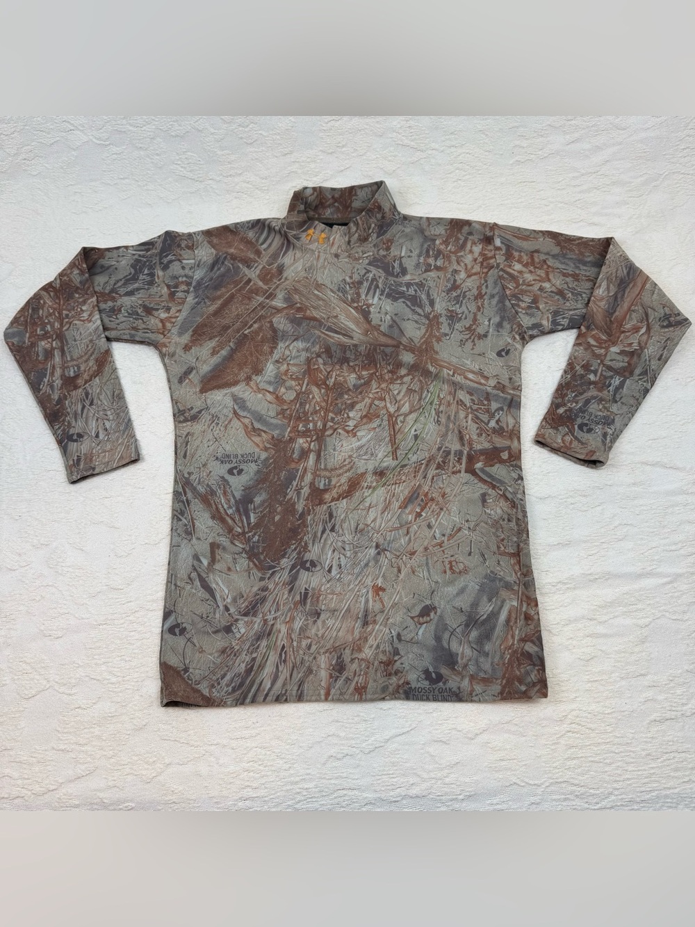 Under Armour ColdGear Mossy Oak Duck Blind Camo Shirt XL